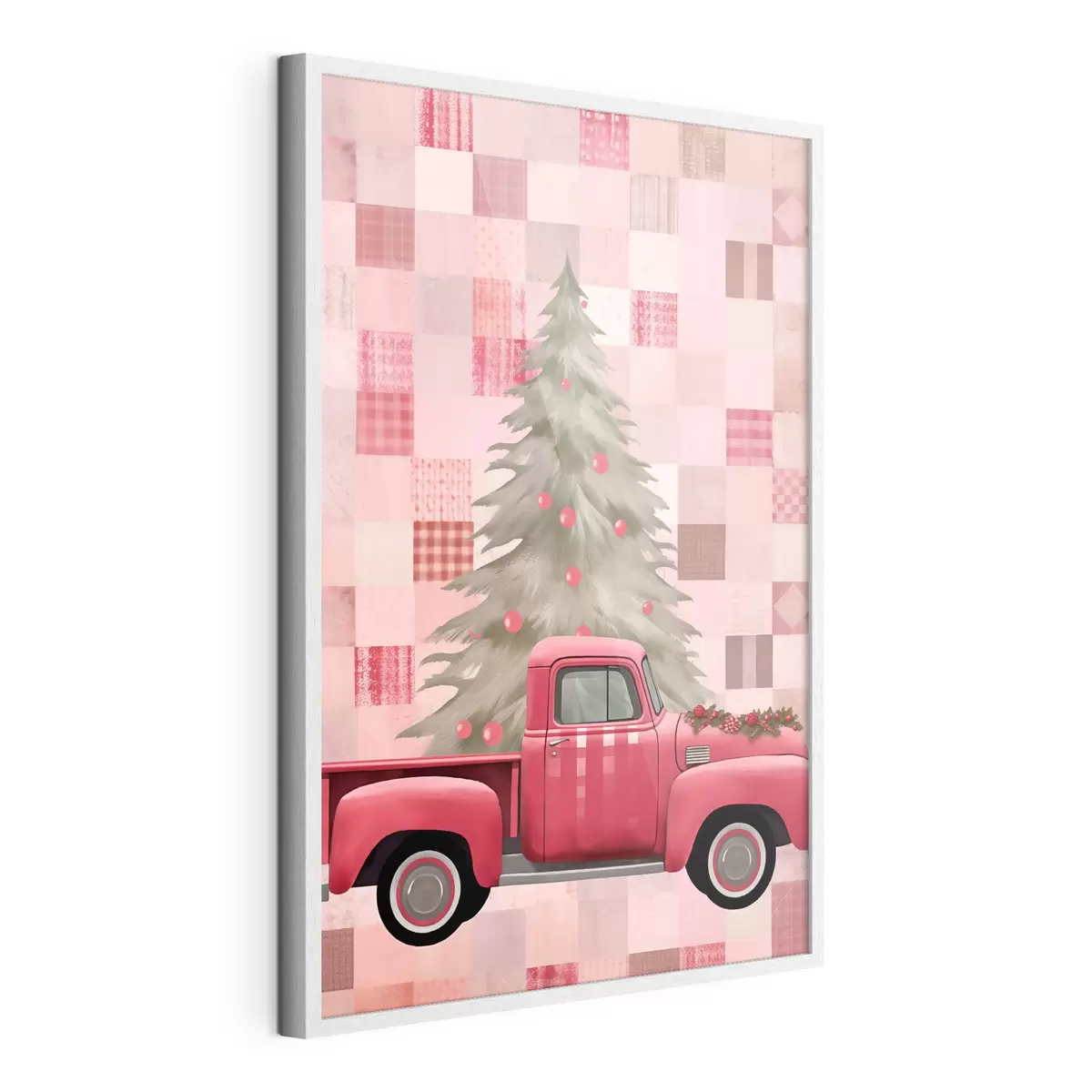 Poster Camion retrò con un albero di Natale f46632