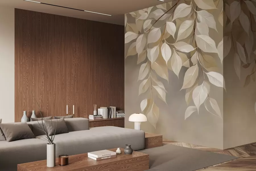 carta da parati Un rametto di cerfoglio con foglie nr. w04899