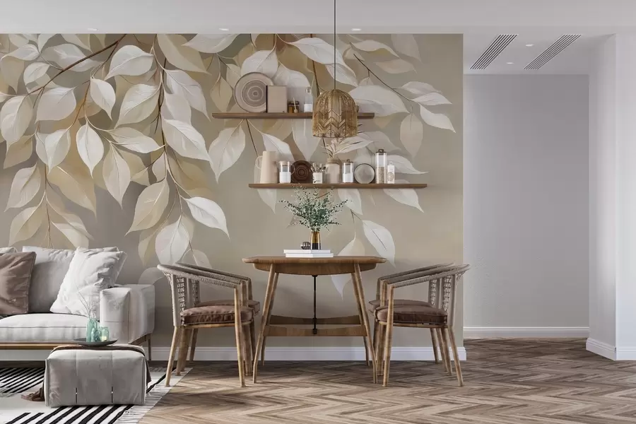 carta da parati Un rametto di cerfoglio con foglie nr. w04899