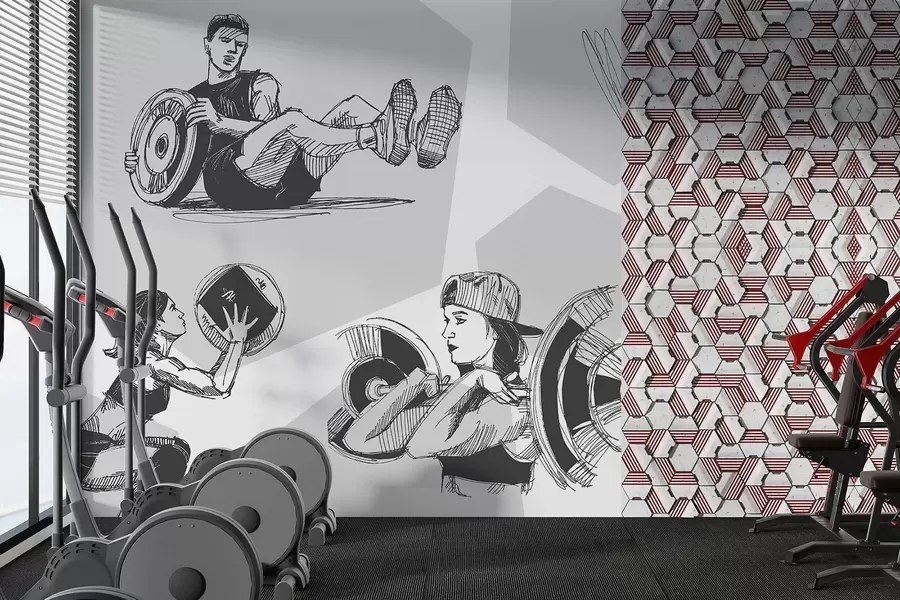 carta da parati Atleti nr. w04909v2