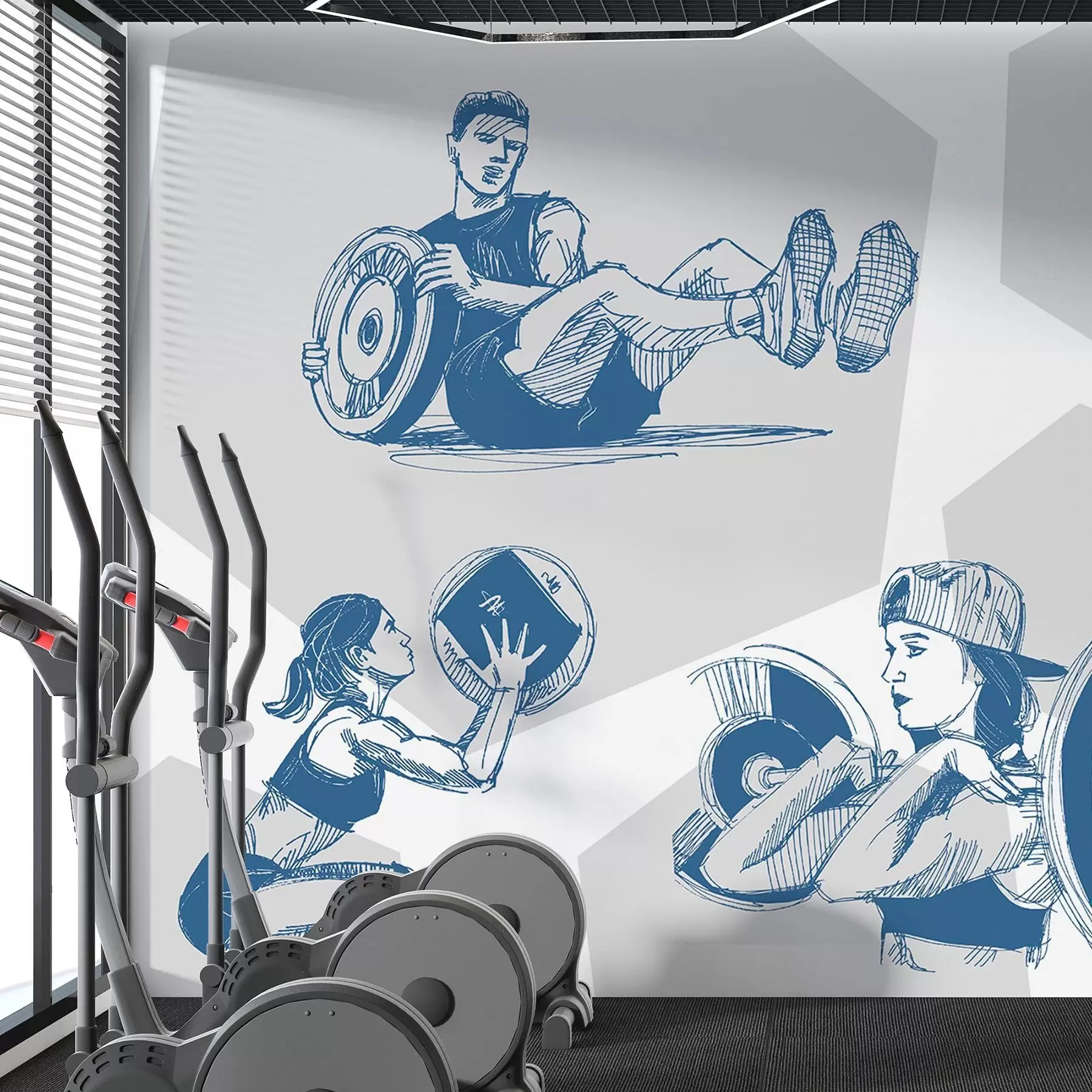 carta da parati Atleti nr. w04909