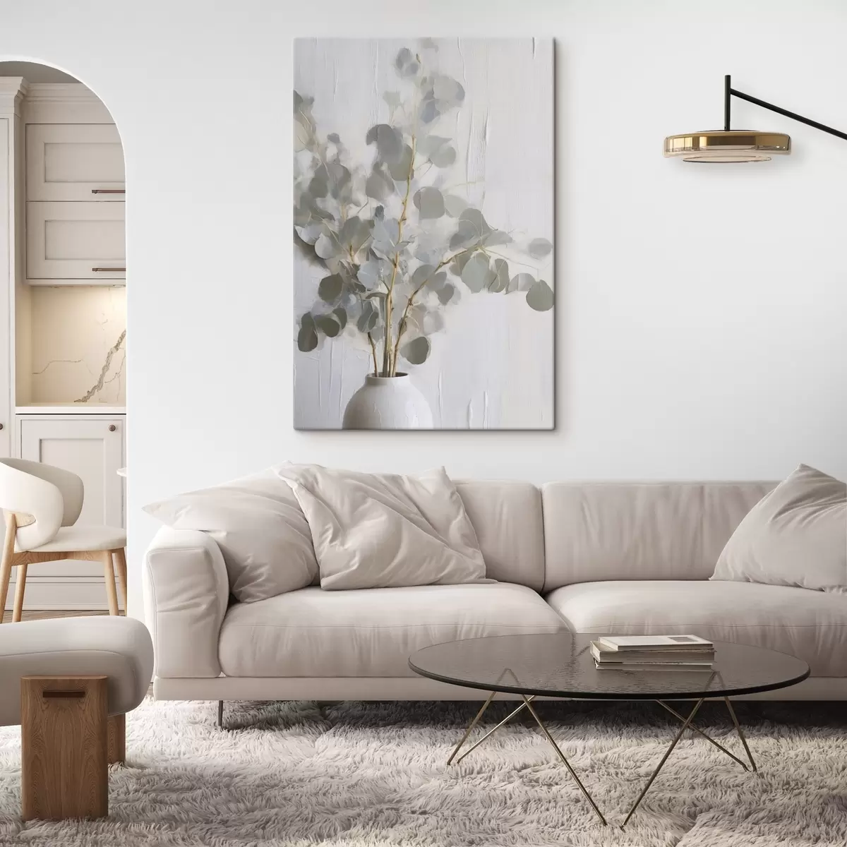 carta da parati Ramoscelli in un vaso, dipinto imitazione nr. s46719