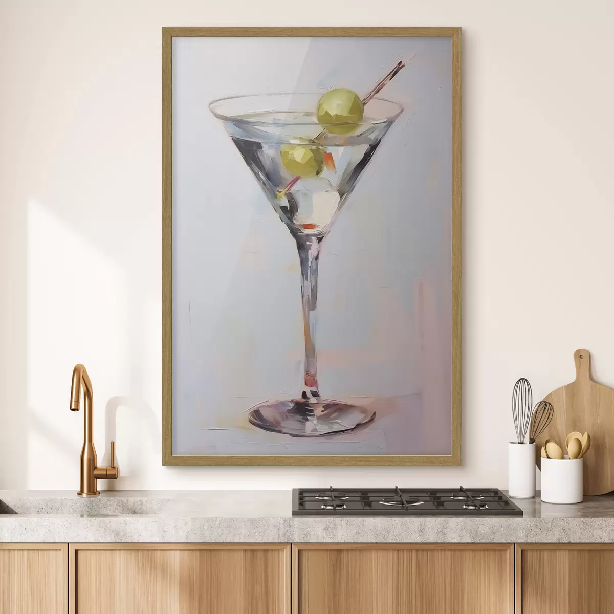 Poster Bicchiere con dipinto che imita una bevanda f46717