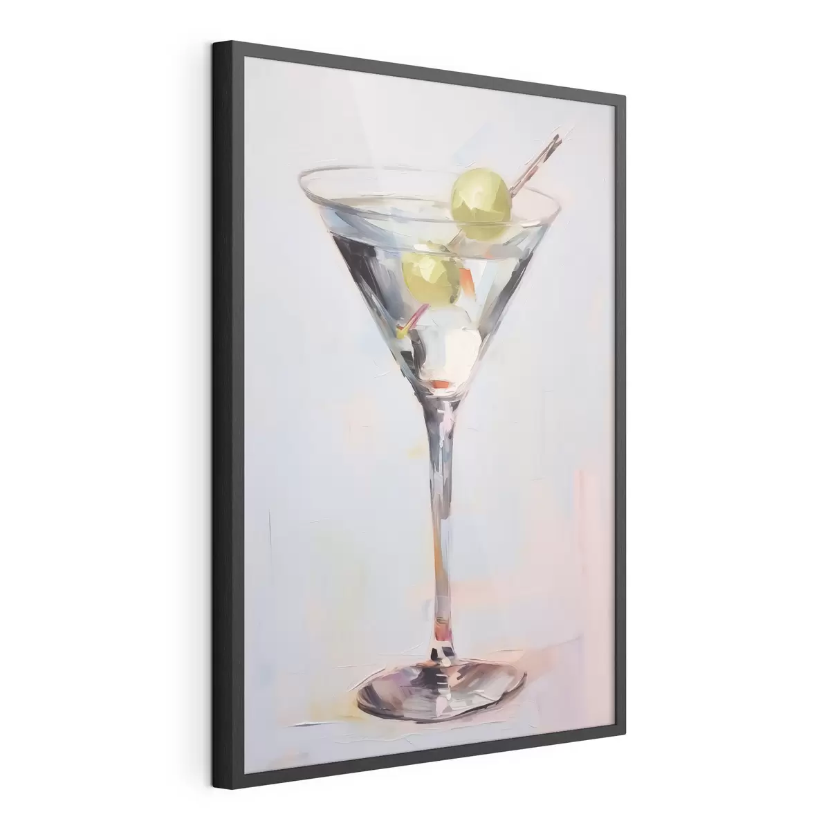Poster Bicchiere con dipinto che imita una bevanda f46717