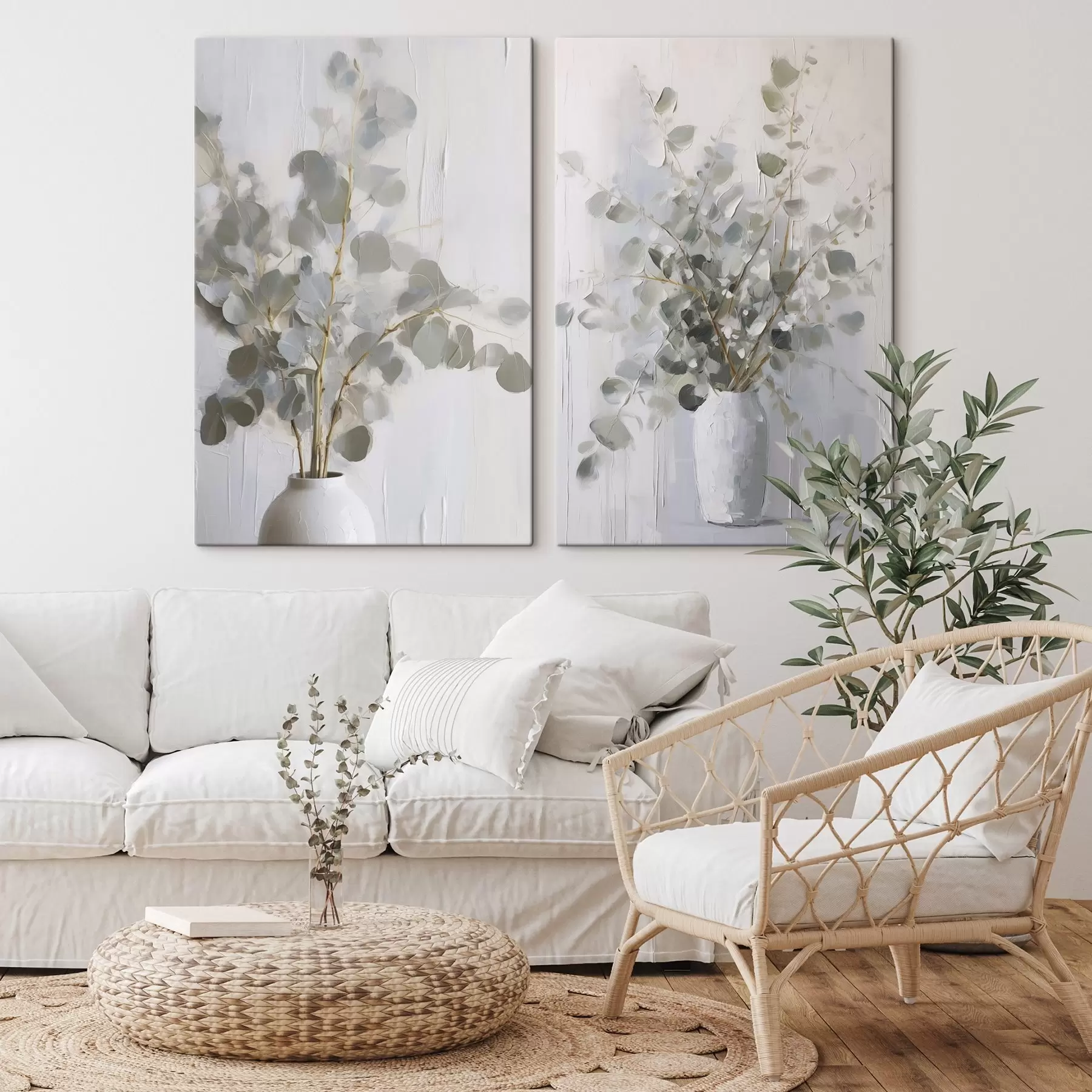 carta da parati Ramoscelli in un vaso, dipinto imitazione nr. m01020