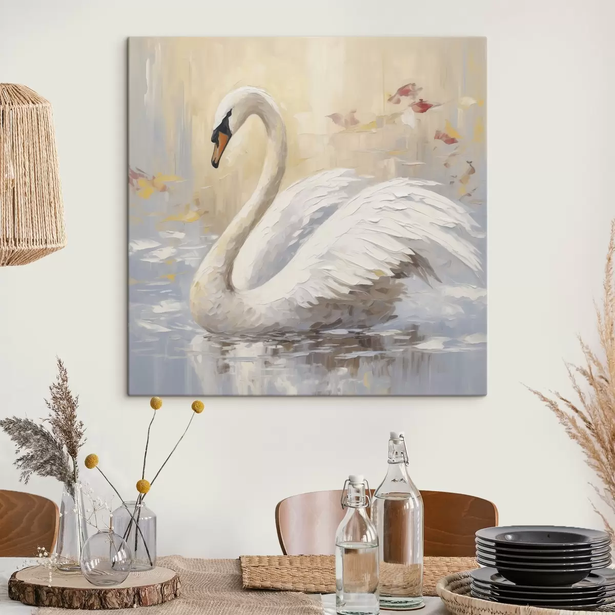 carta da parati Pittura a imitazione del cigno nr. s46748