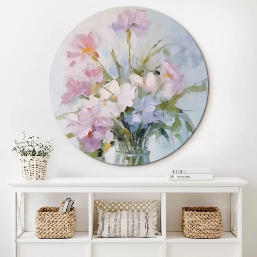 carta da parati Bouquet di fiori in un vaso imitazione di un dipinto nr. r46751