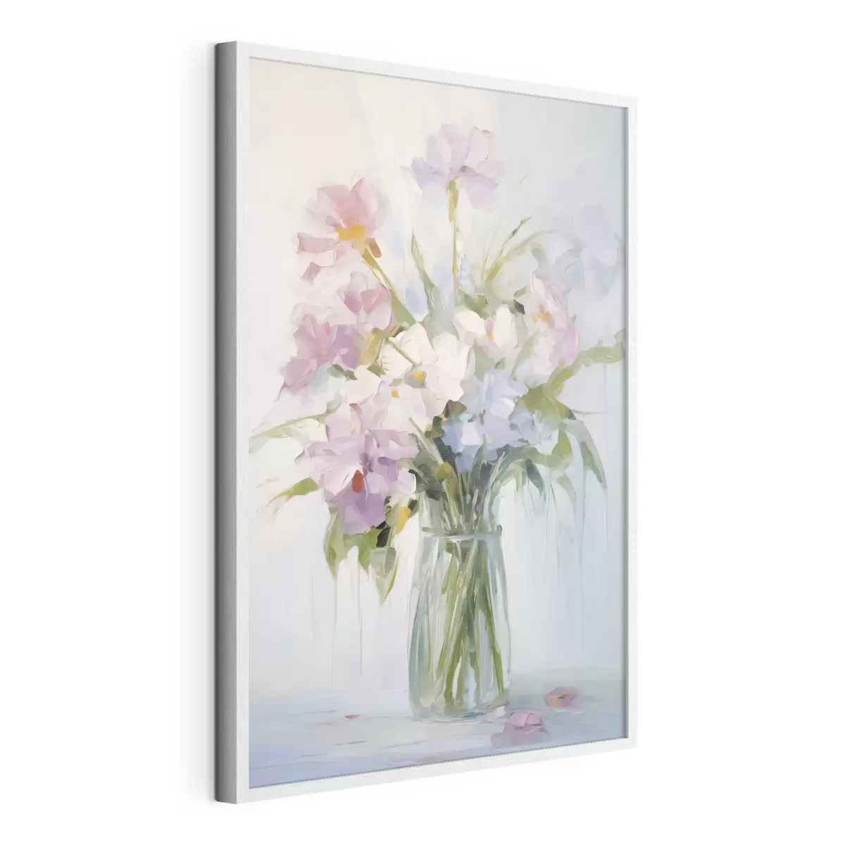 Poster Bouquet di fiori in un vaso imitazione di un dipinto f46751