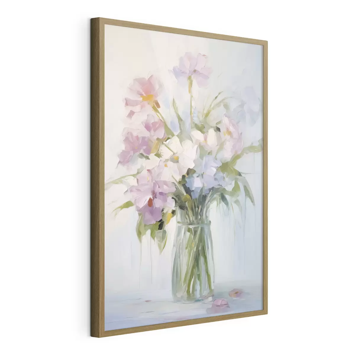 Poster Bouquet di fiori in un vaso imitazione di un dipinto f46751