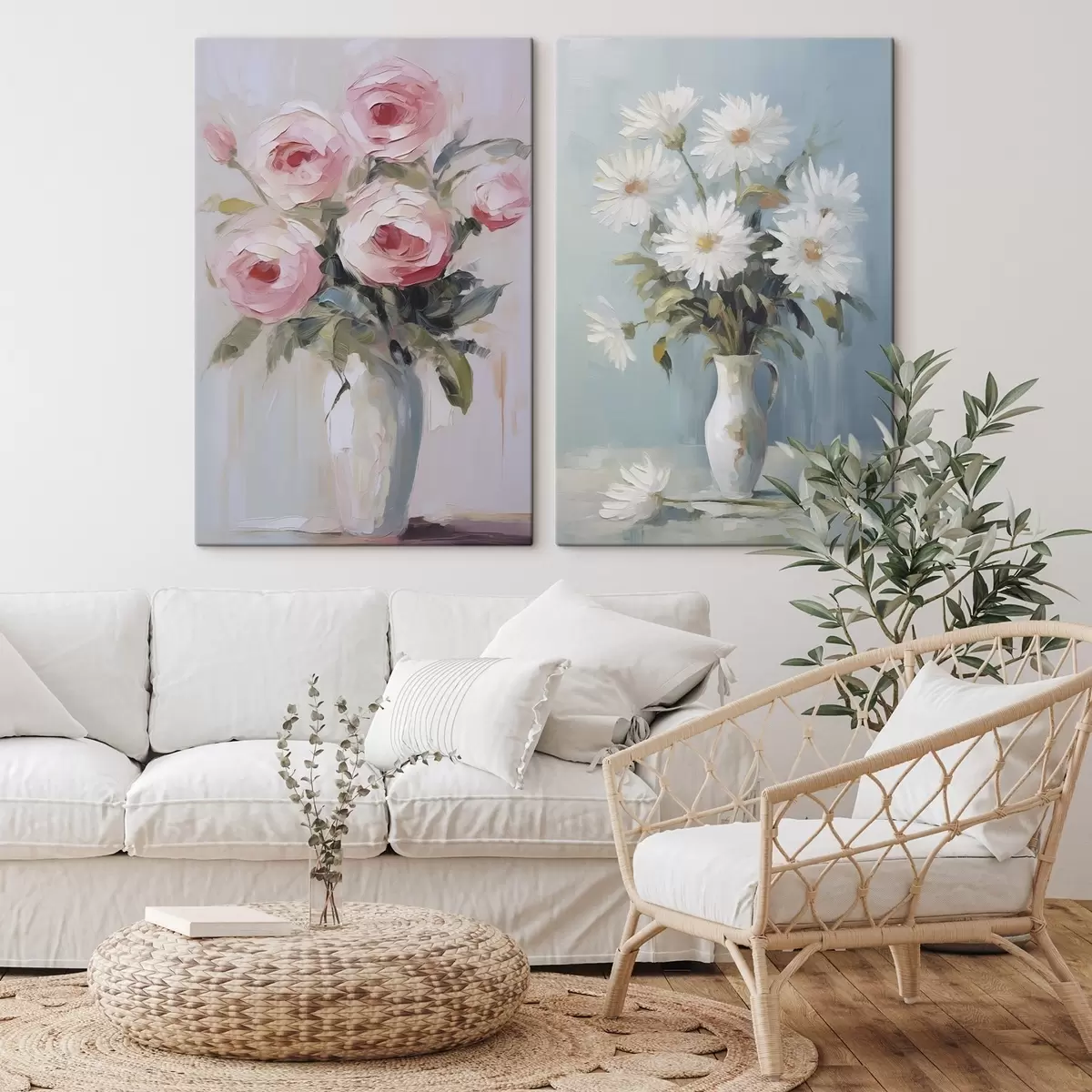 carta da parati Fiori in un vaso, dipinto imitazione nr. m01027