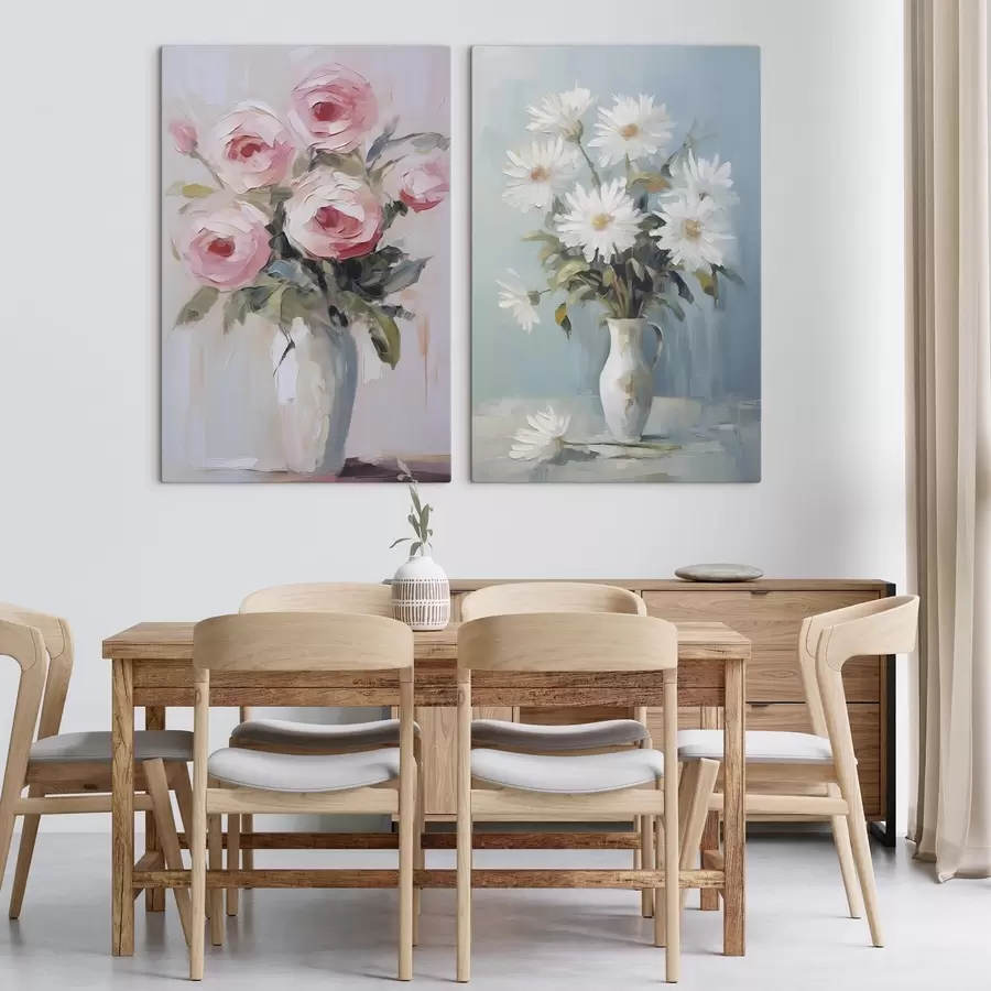 carta da parati Fiori in un vaso, dipinto imitazione nr. m01027