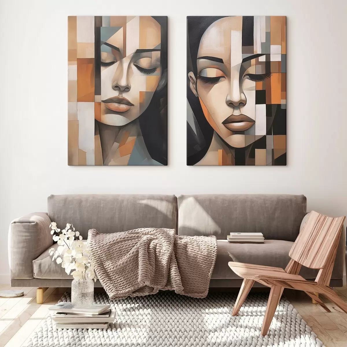 carta da parati Ritratto cubista di una donna nr. m01023