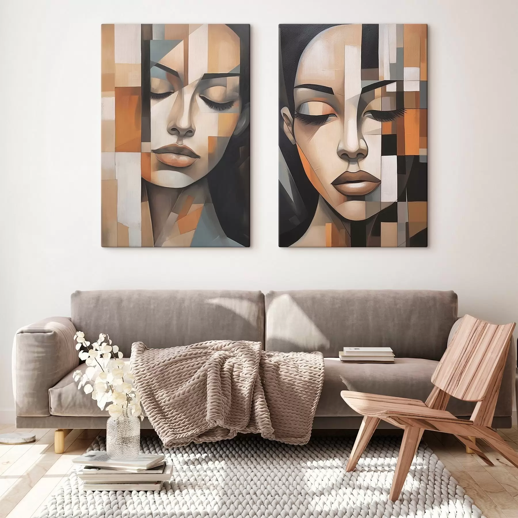 carta da parati Ritratto cubista di una donna nr. m01023