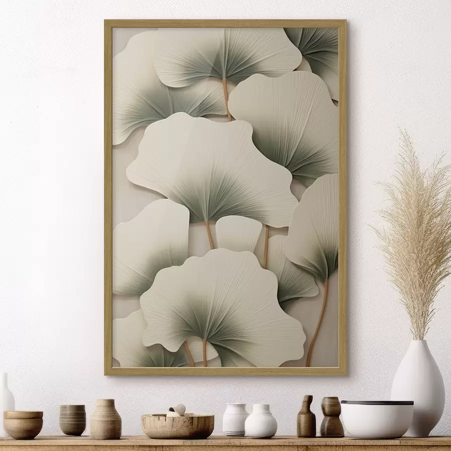 carta da parati Foglie decorative di ginkgo nr. f46729