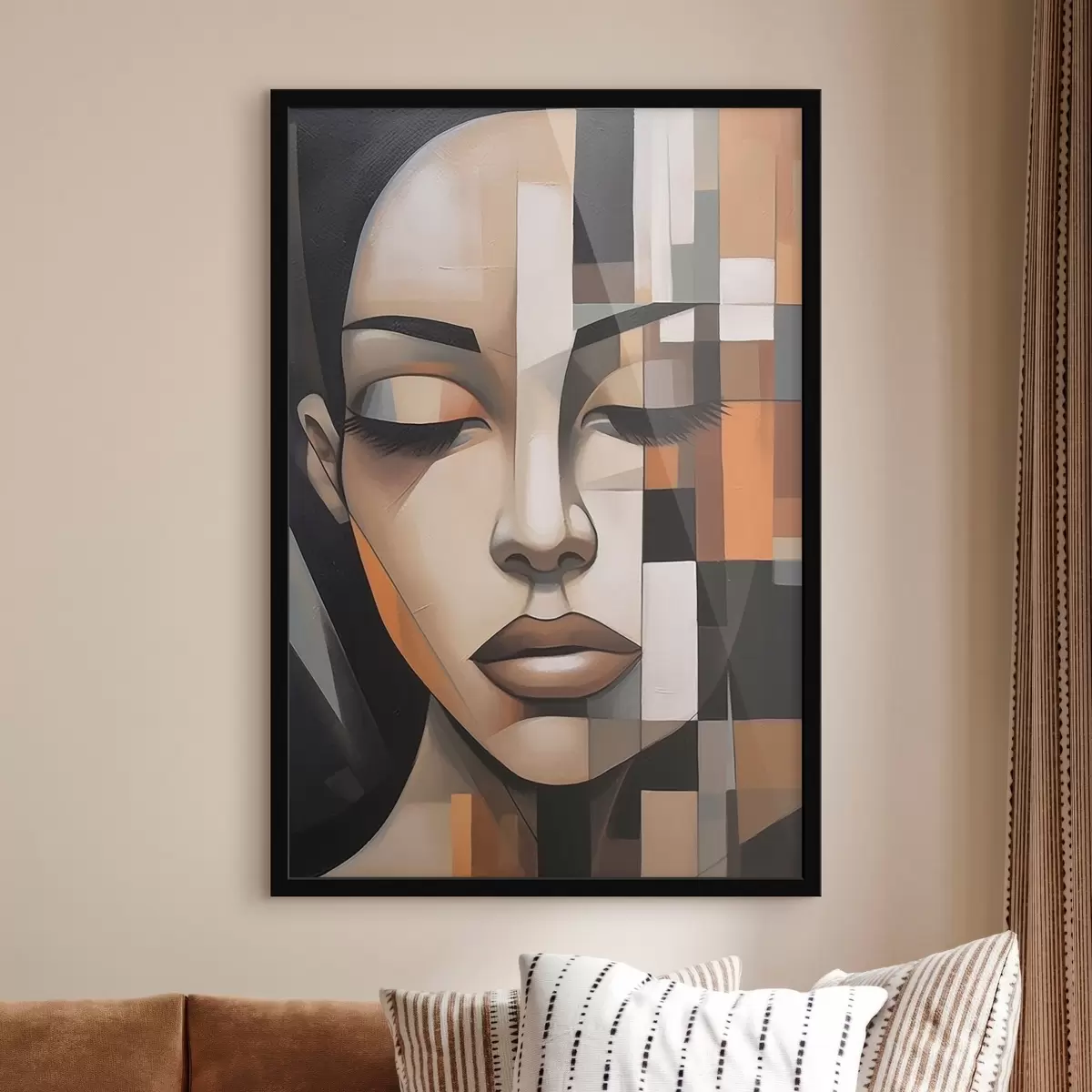 Poster Ritratto femminile cubista f46731