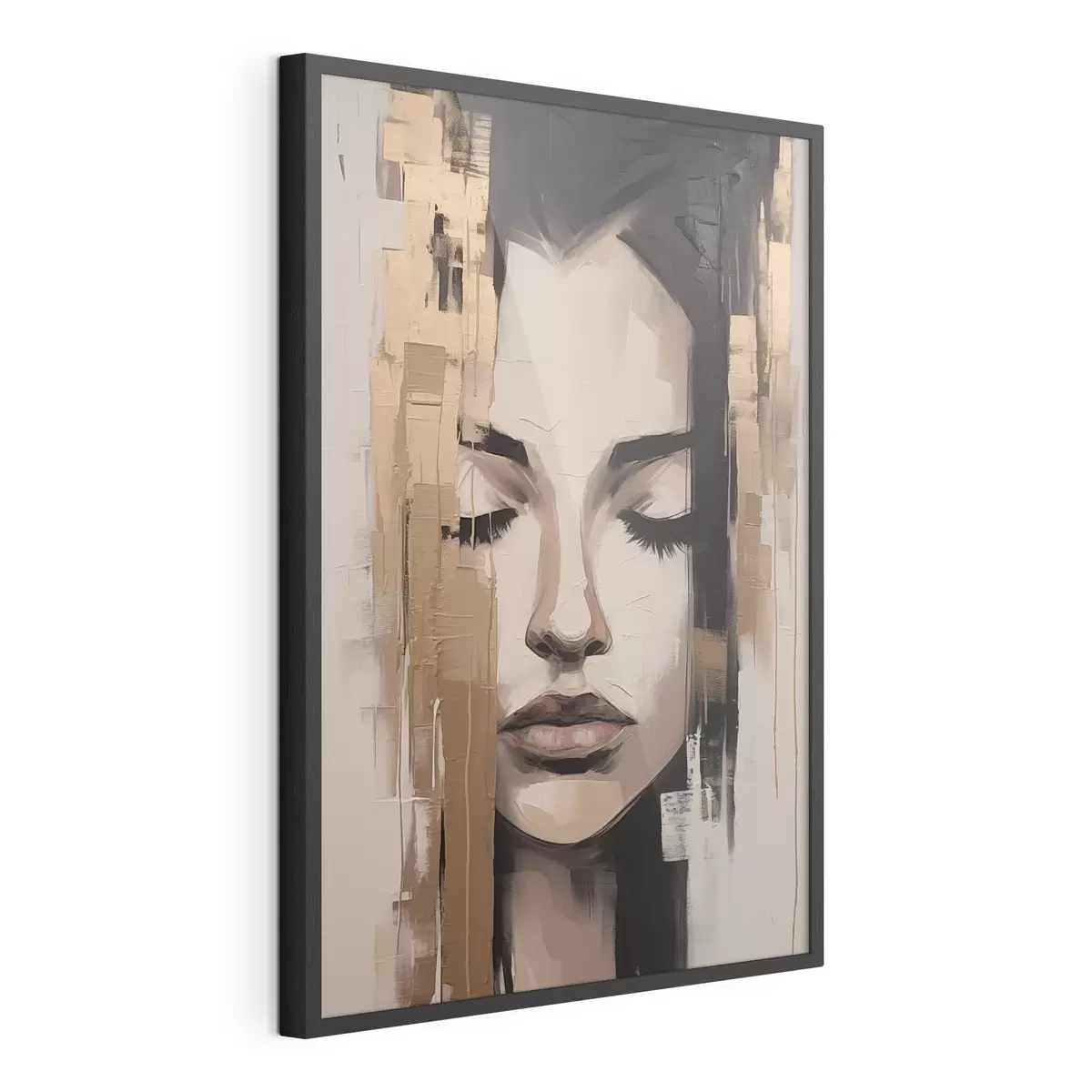 Poster Ritratto di donna. Pennellate astratte f46733