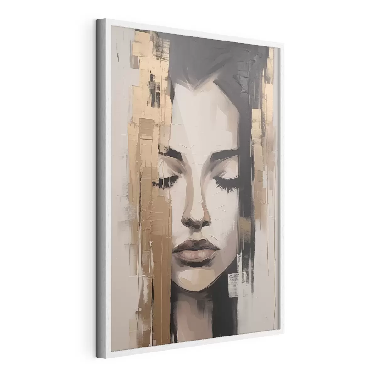 Poster Ritratto di donna. Pennellate astratte f46733