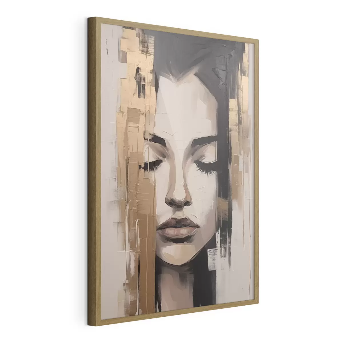 Poster Ritratto di donna. Pennellate astratte f46733