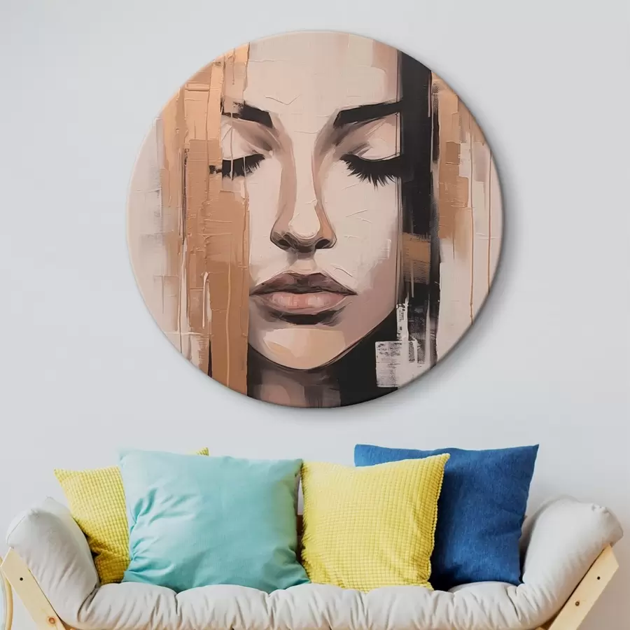 carta da parati Ritratto di donna. Pennellate astratte nr. r46733