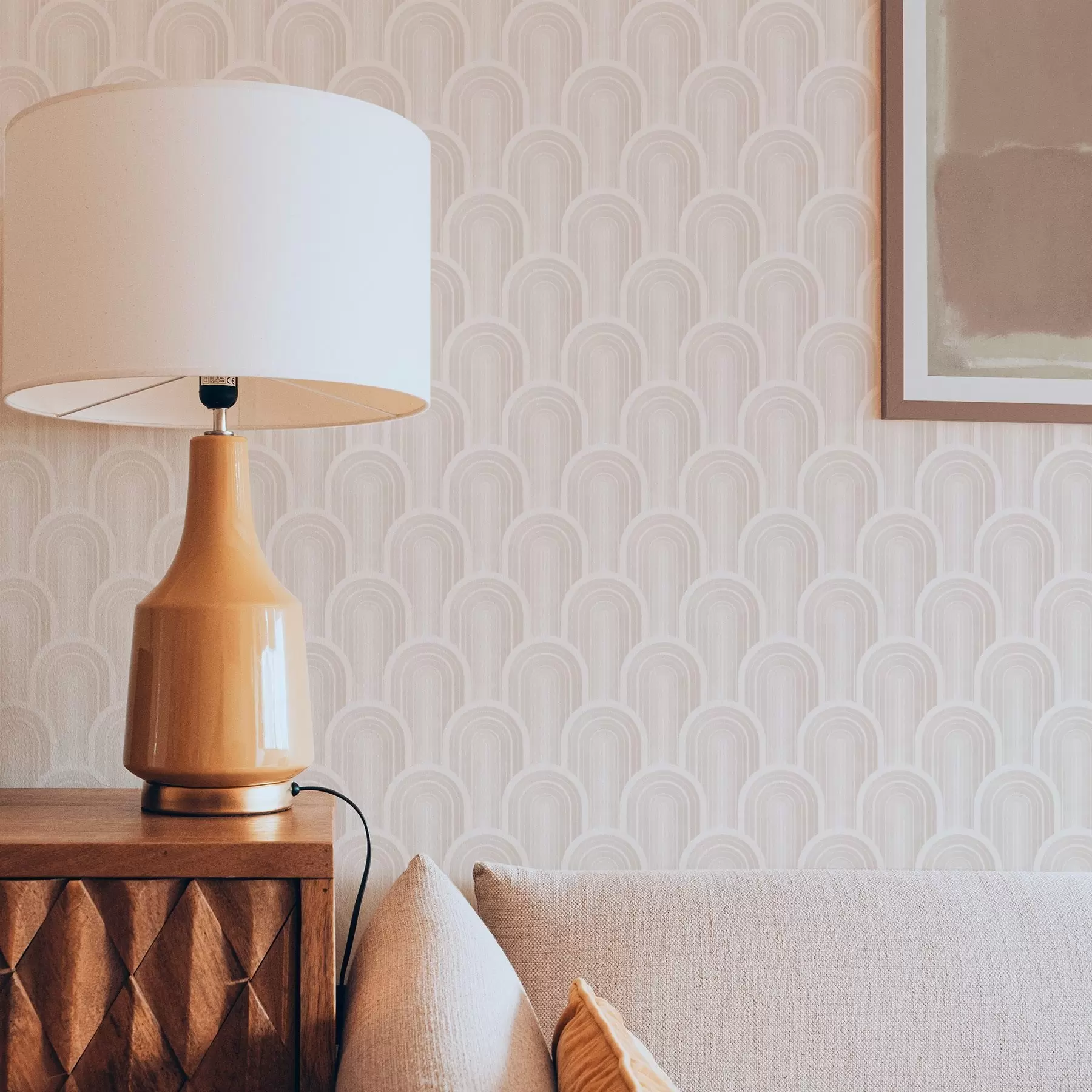 carta da parati Moduli ad arco piccoli in calde tonalità crema-beige nr. a00924