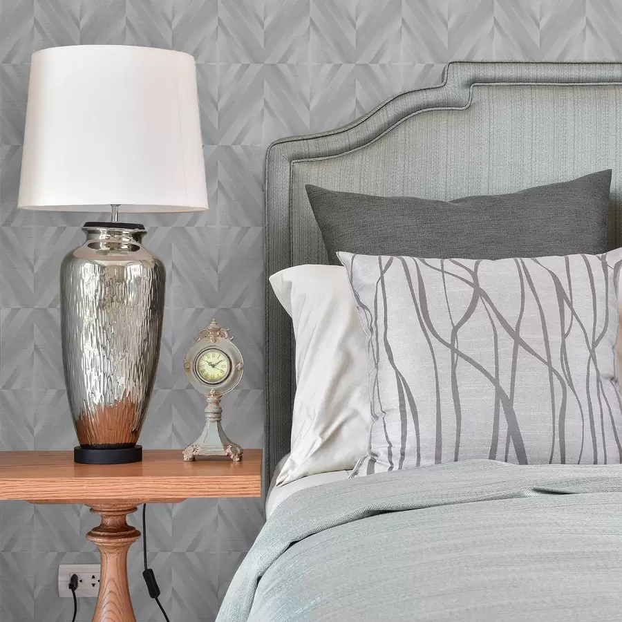 carta da parati Geometria dei tratti angolati in una fresca palette grigio-blu nr. a00983v2