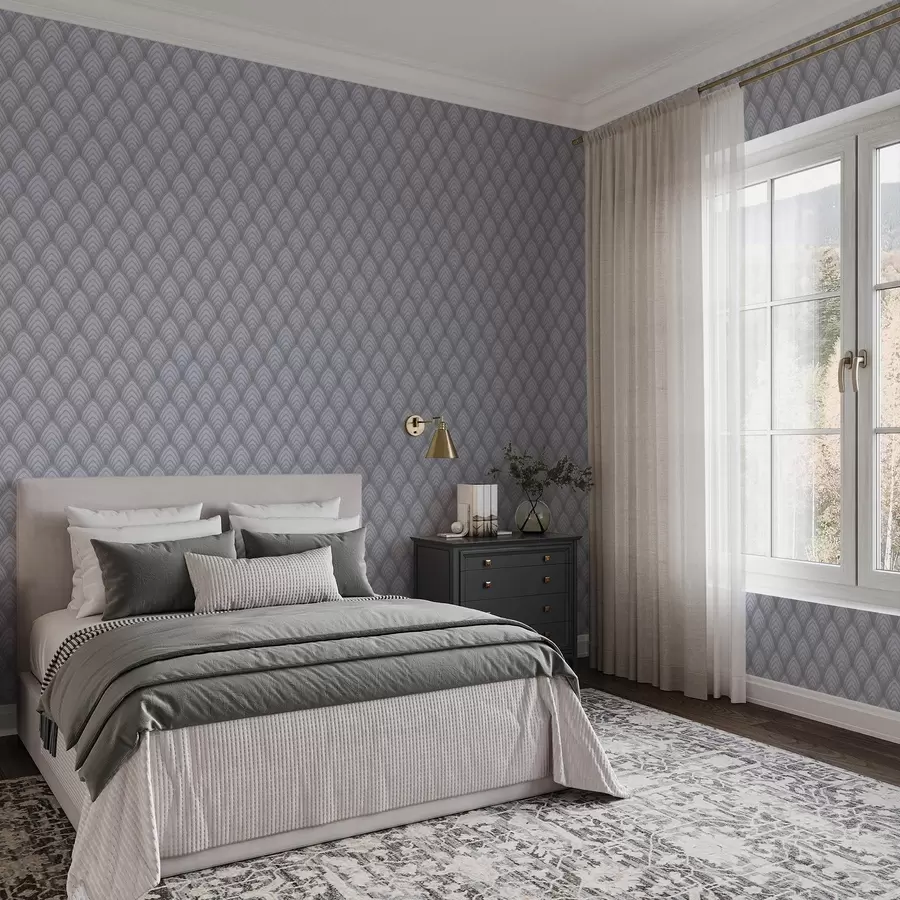 carta da parati Archi volumetrici simili a scale di grigi con una leggera sfumatura nr. a00989