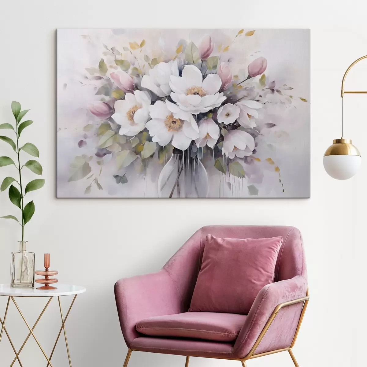 carta da parati Fiori in un vaso, dipinto imitazione nr. s46763