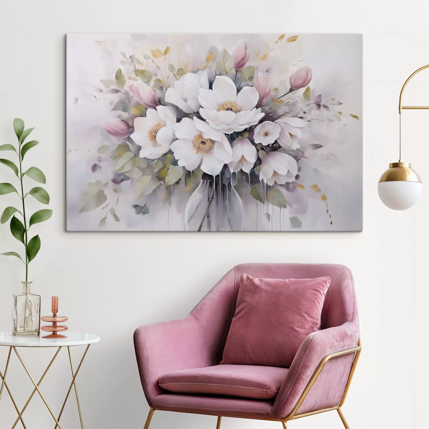 carta da parati Fiori in un vaso, dipinto imitazione nr. s46763