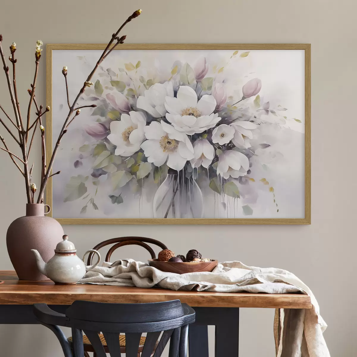 Poster Fiori in un vaso, dipinto imitazione f46763