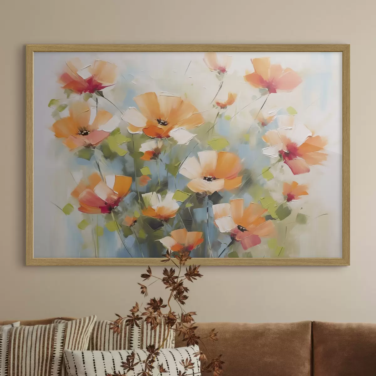 Poster Fiori astratti imitazione di pittura f46764
