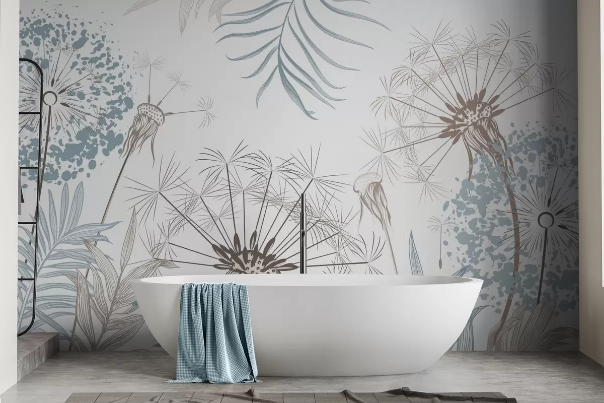 carta da parati Denti di leone tra il fogliame nr. w04942