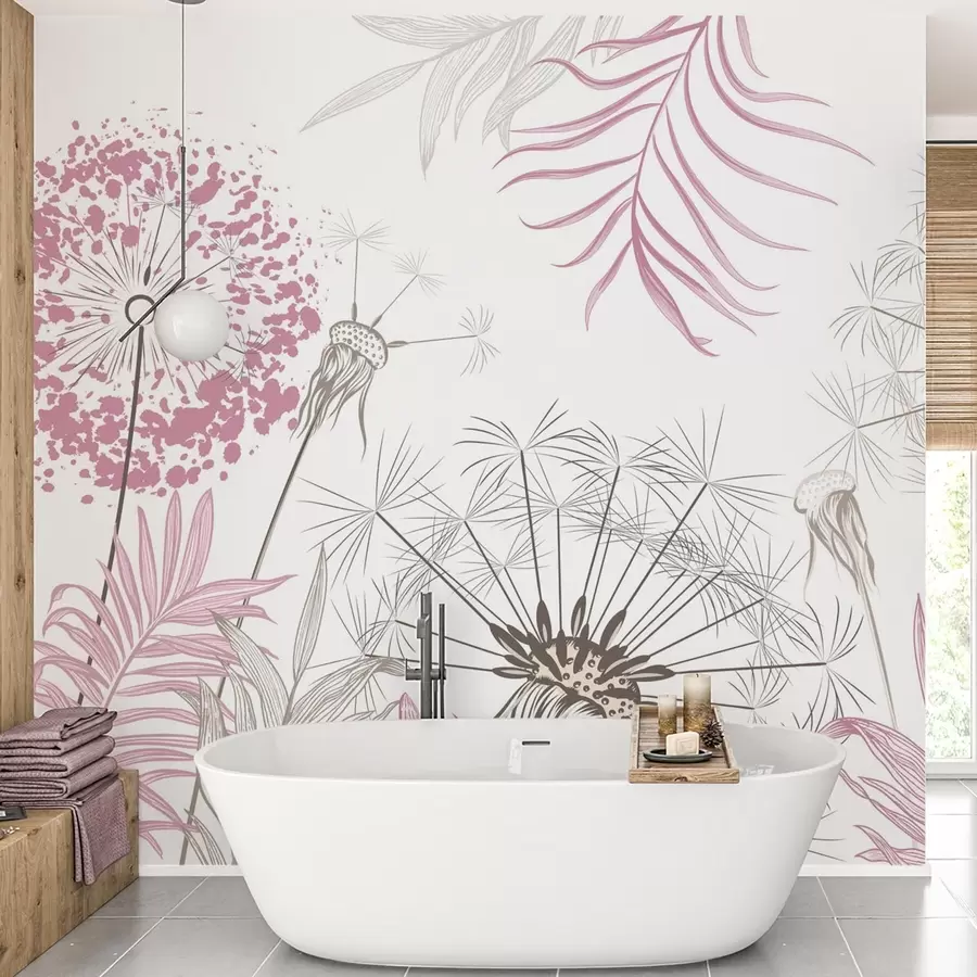 carta da parati Denti di leone tra il fogliame nr. w04942v2