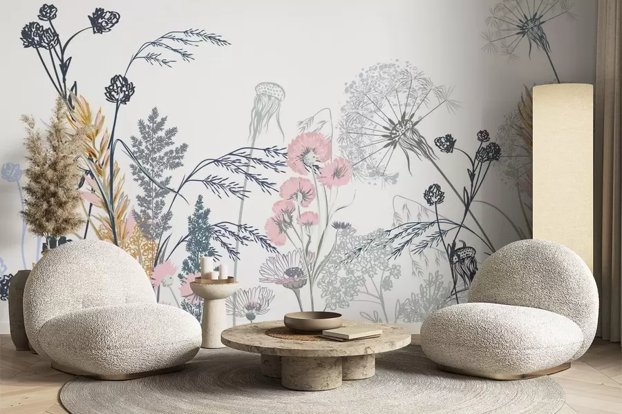 Carta da parati Floreale Fiori selvatici n. w04943v2