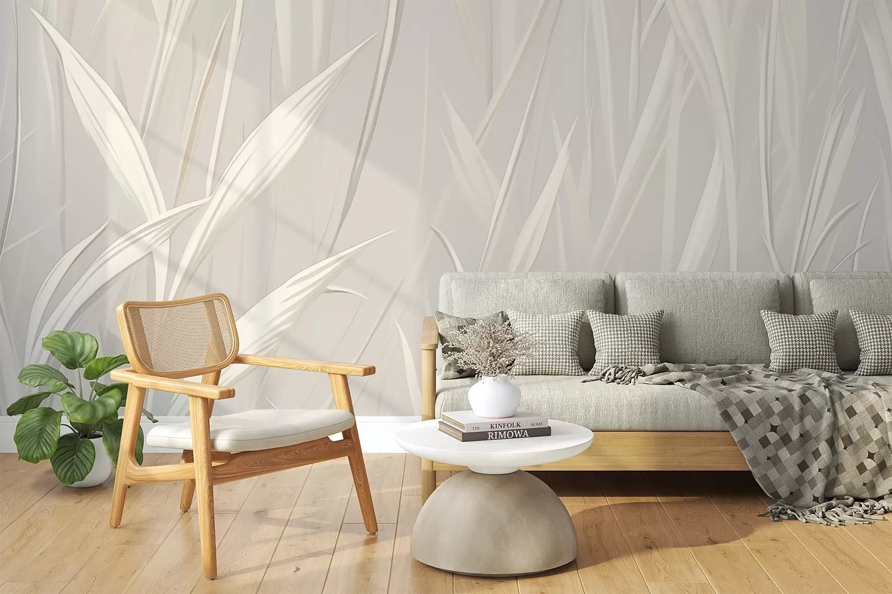 carta da parati Erba astratta nr. w04915