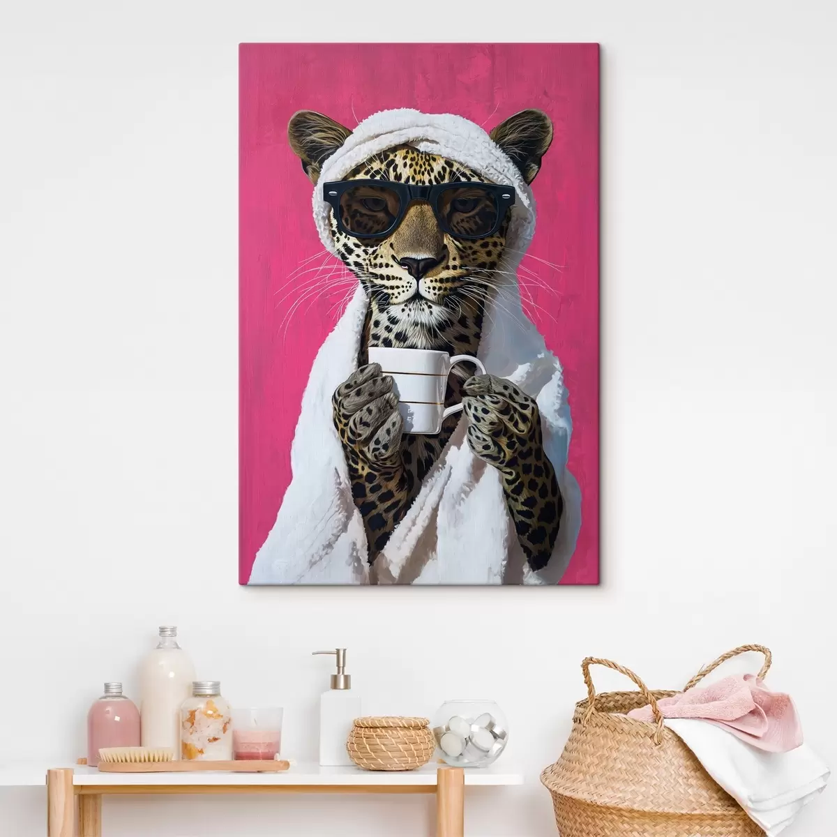 carta da parati Ghepardo con caffè nr. s46791