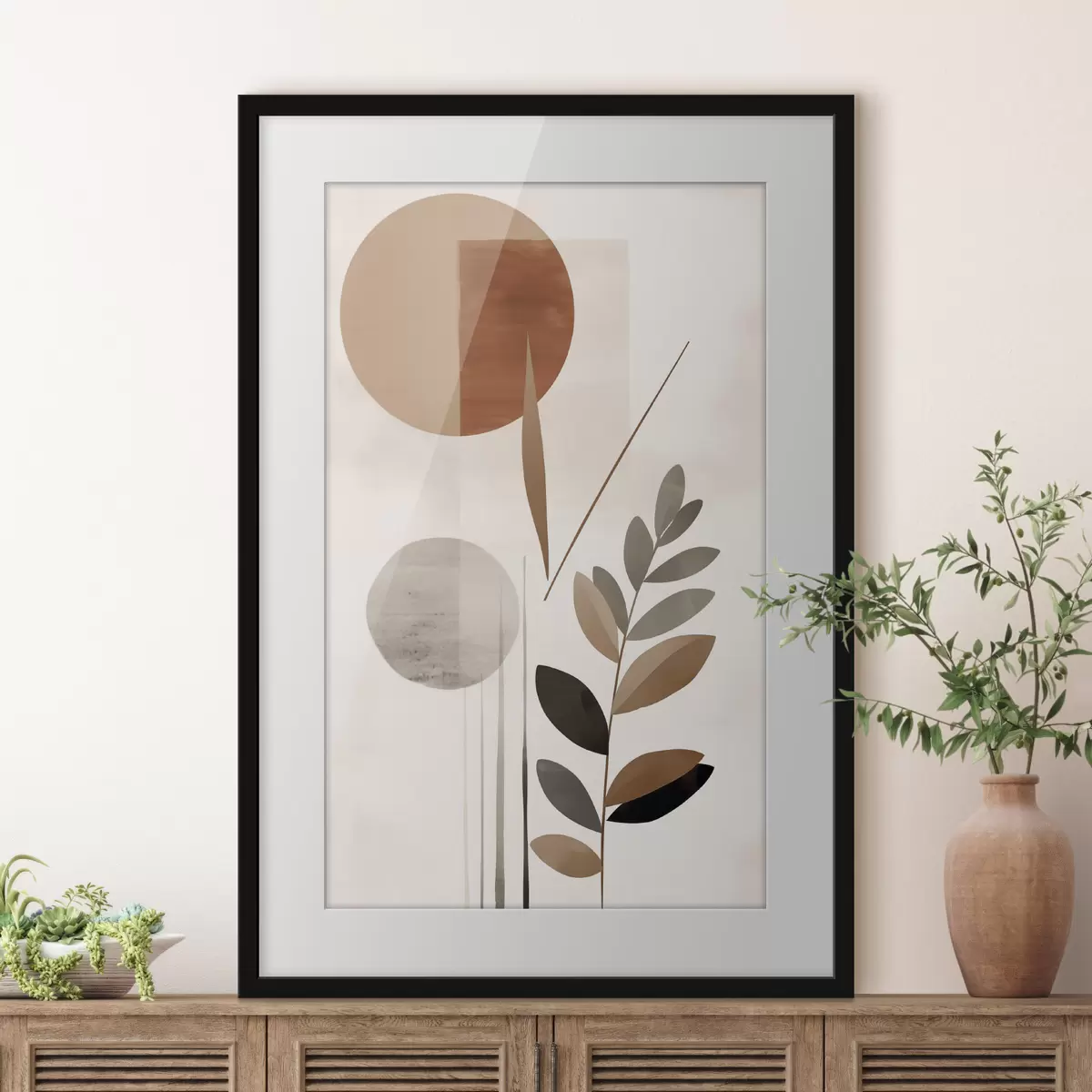 Poster Astrazione con una pianta f46781