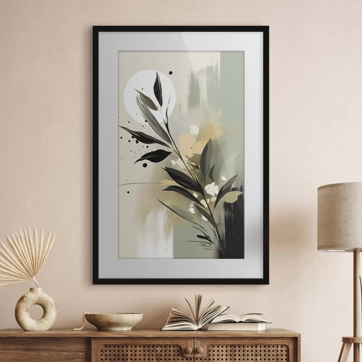 Poster Rametto su velature verdi f46790