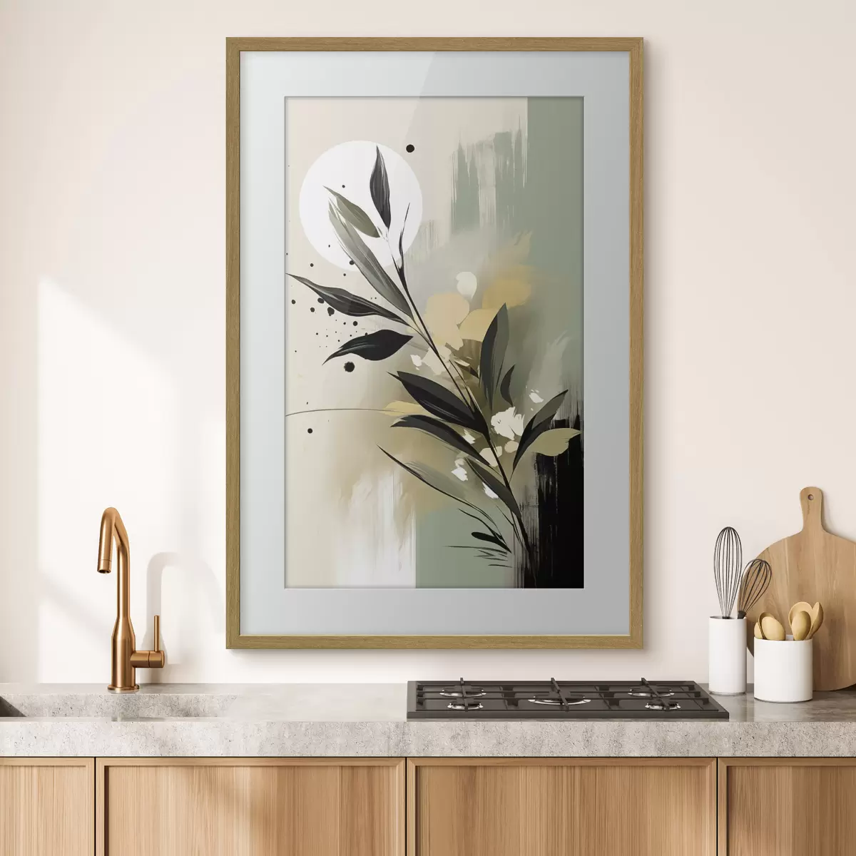Poster Rametto su velature verdi f46790