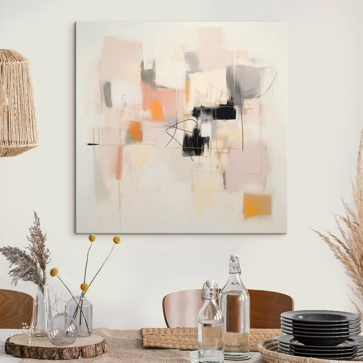 carta da parati Astrazione minimalista con colori tenui nr. s46638