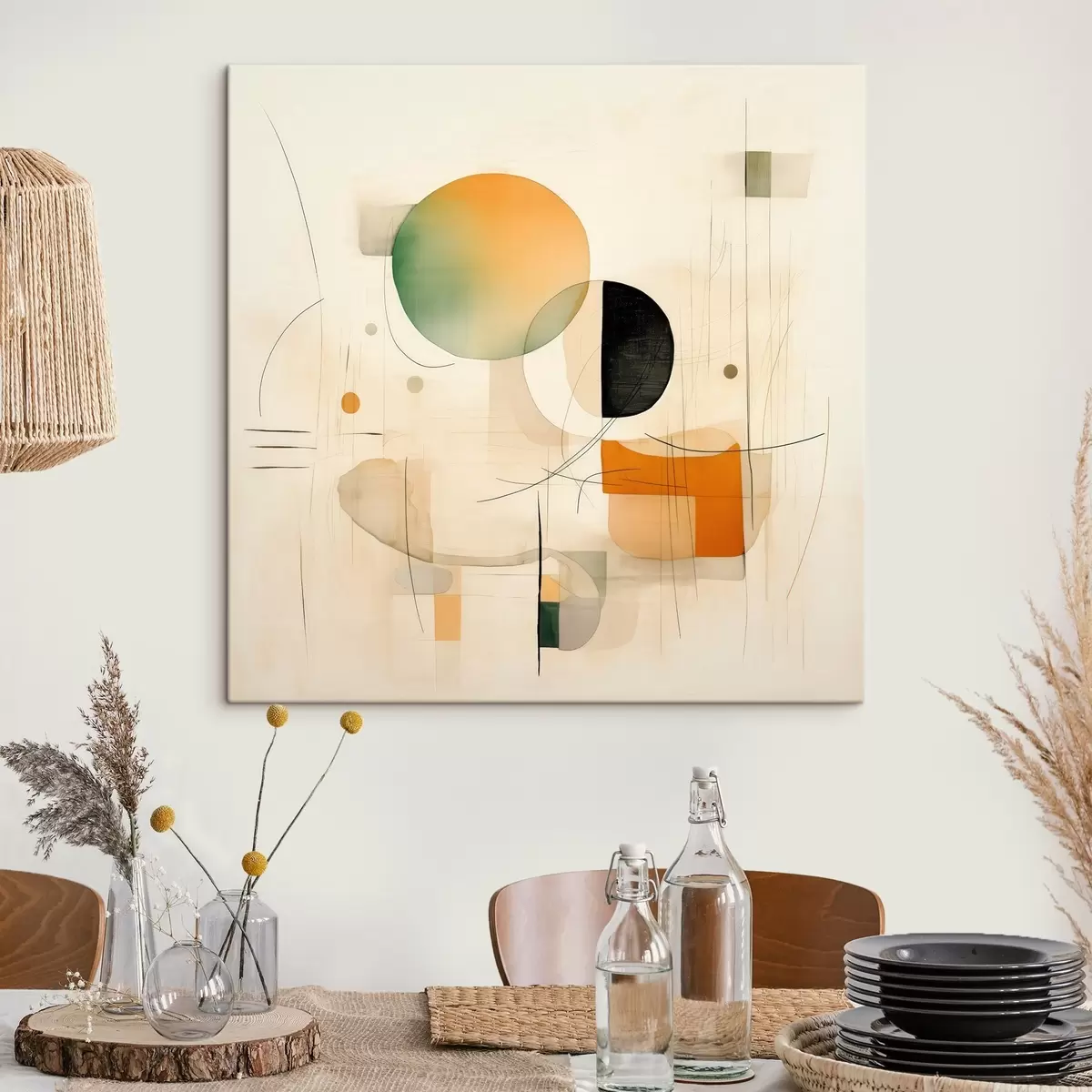 carta da parati Accenti geometrici in una palette tenue in uno stile moderno e minimalista nr. s46640