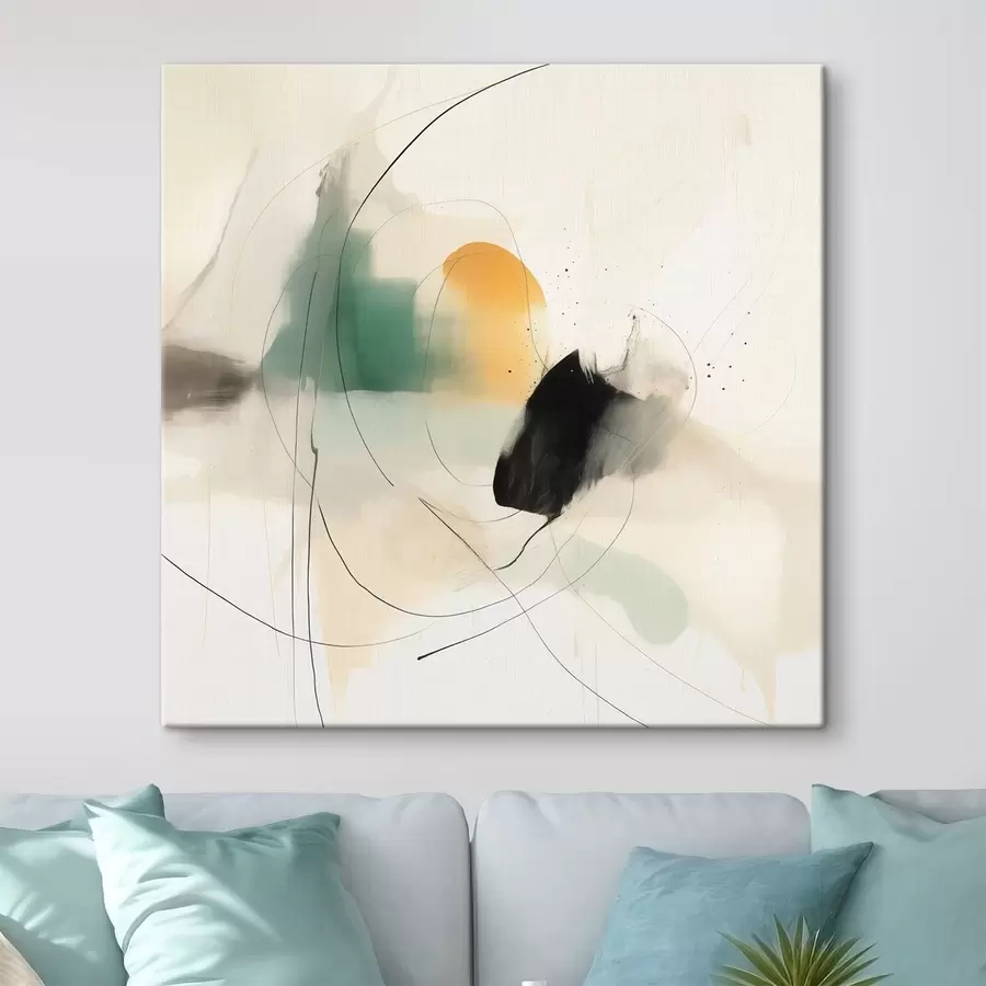 carta da parati Dinamiche morbide di colori e linee in uno stile astratto e arioso nr. s46641