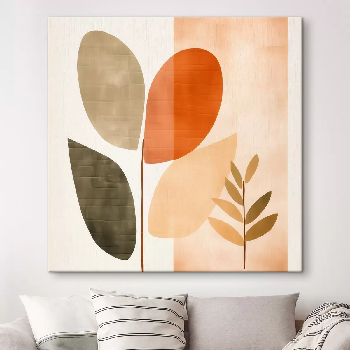 carta da parati Fogliame minimalista in stile artistico nr. s46644