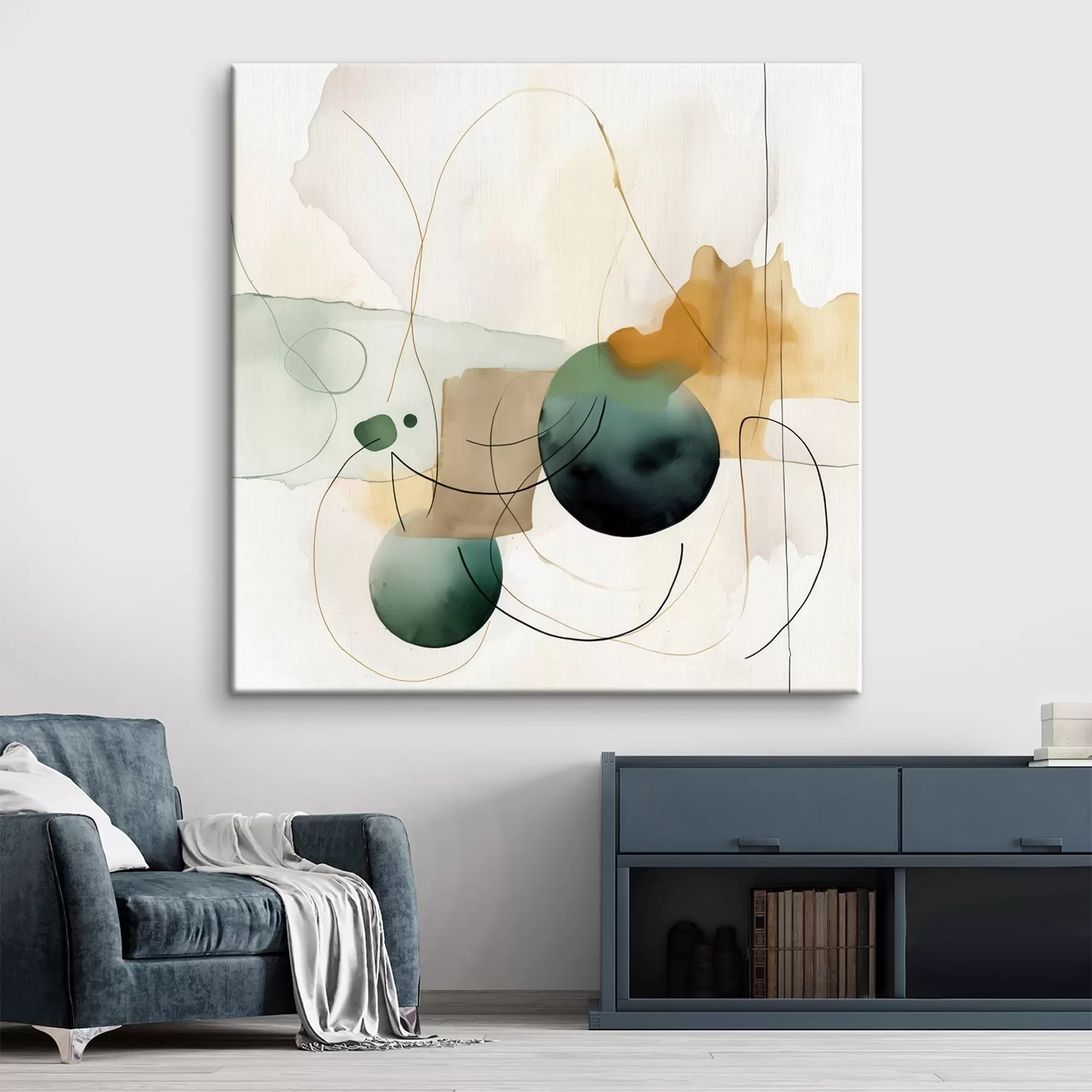 carta da parati Ritmo di sagome arrotondate in un moderno stile acquerello nr. s46648