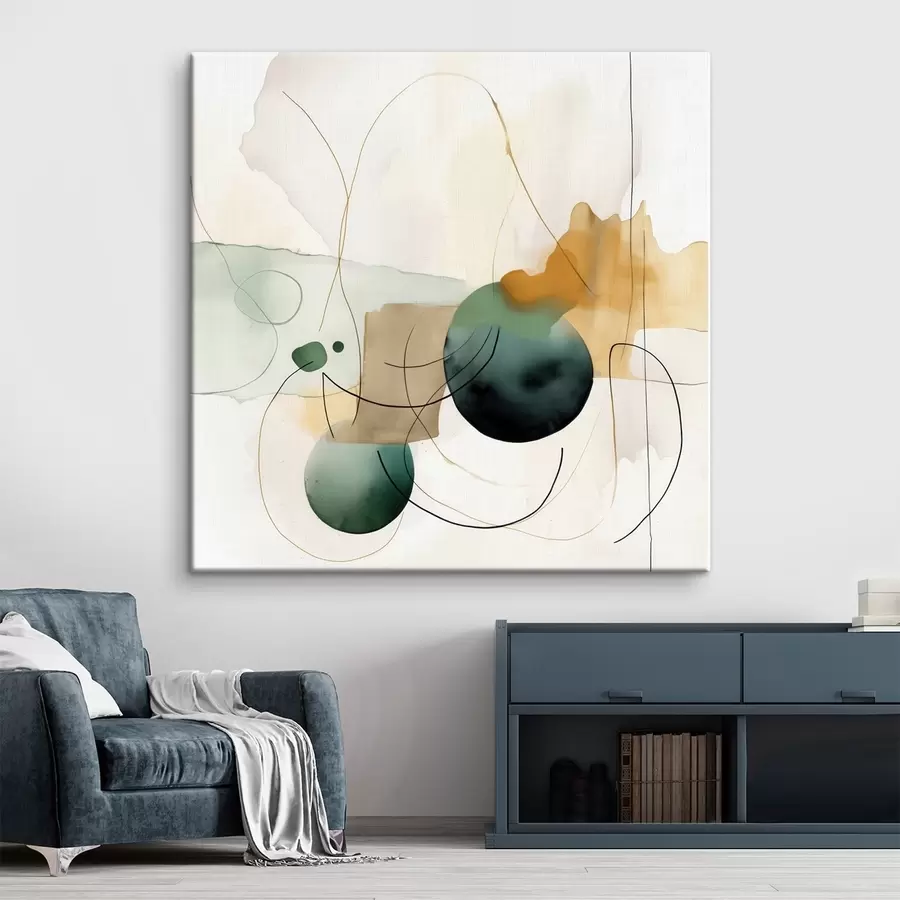 carta da parati Ritmo di sagome arrotondate in un moderno stile acquerello nr. s46648