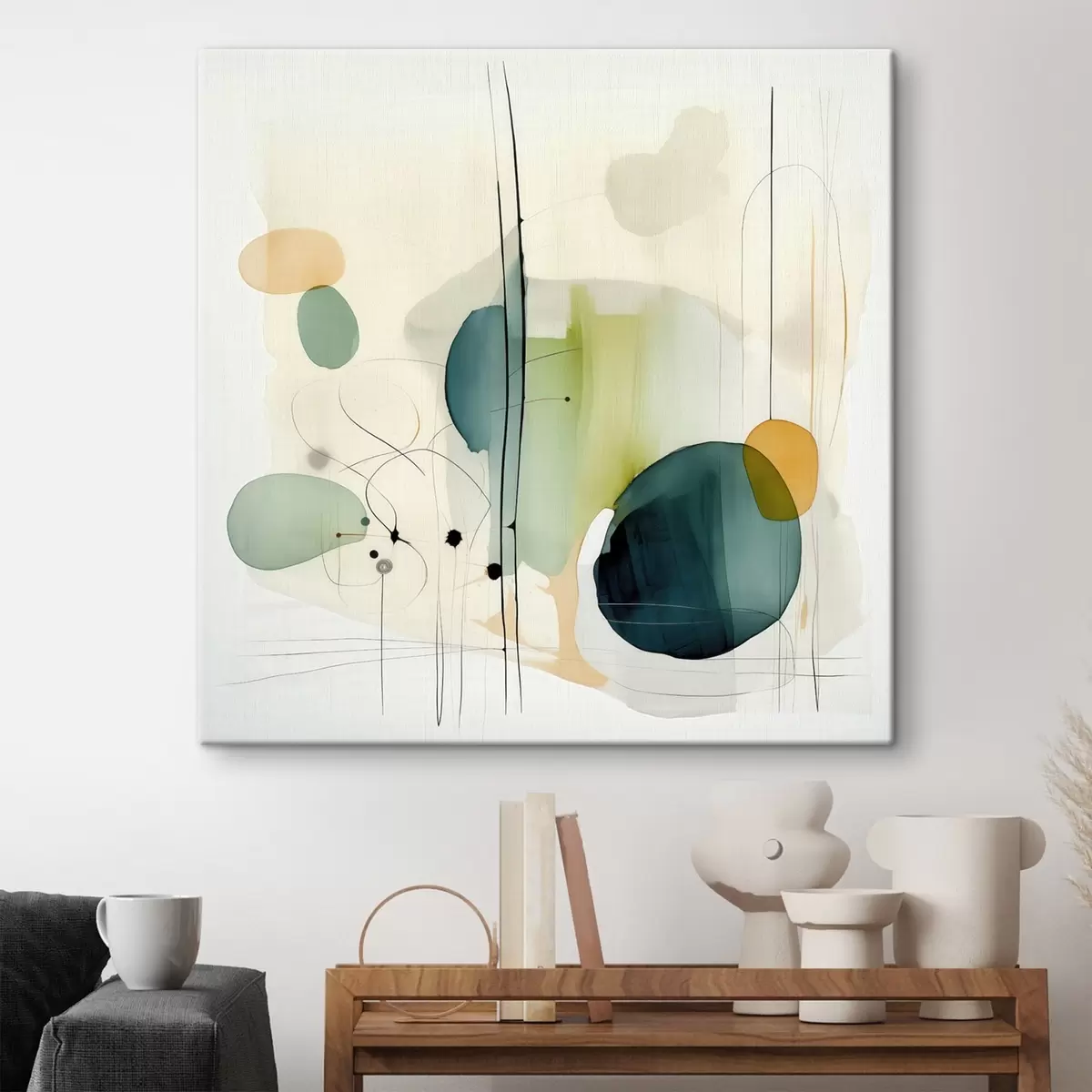 carta da parati Geometria artistica in toni tenui nr. s46649