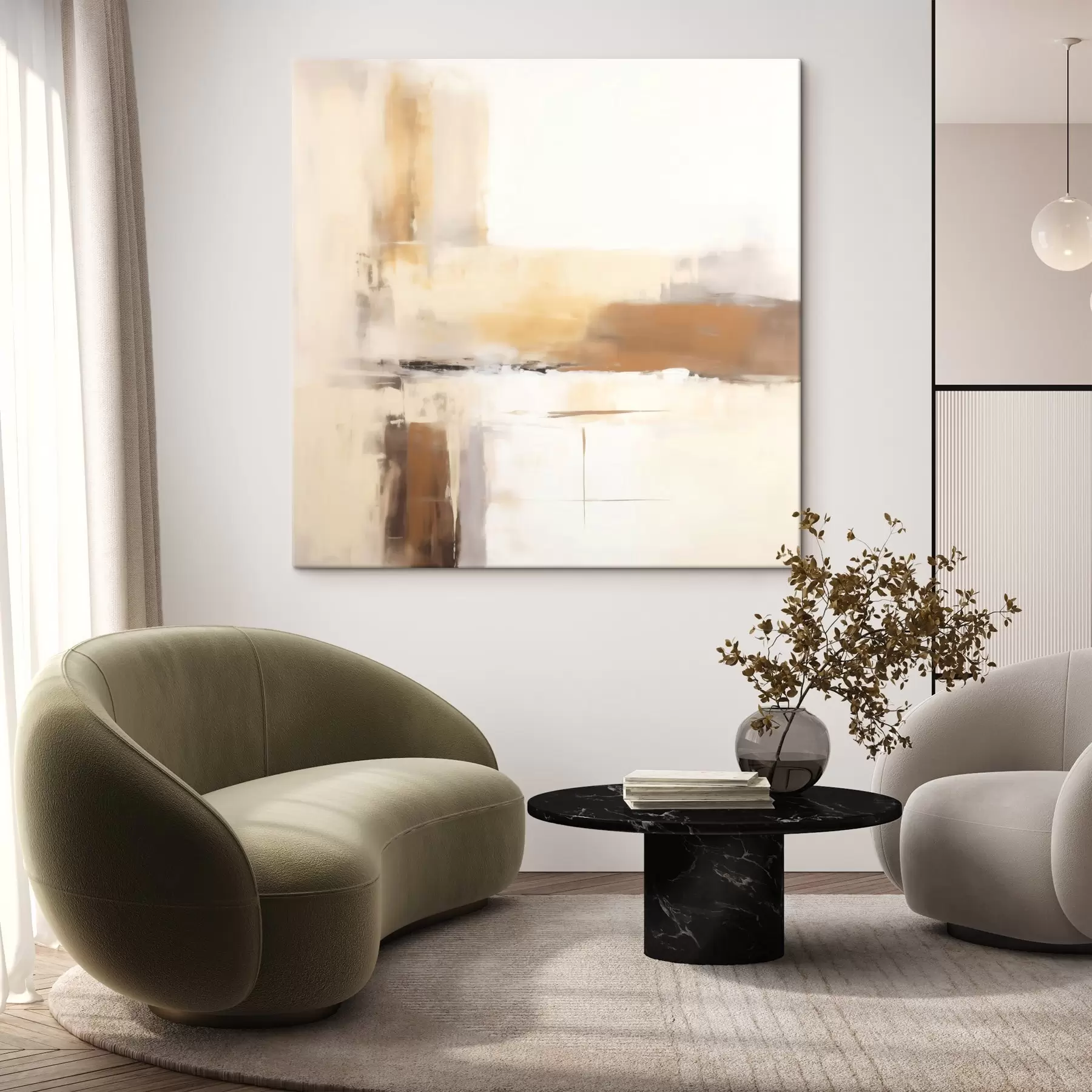 carta da parati Composizione astratta leggera dai toni caldi nr. s46654