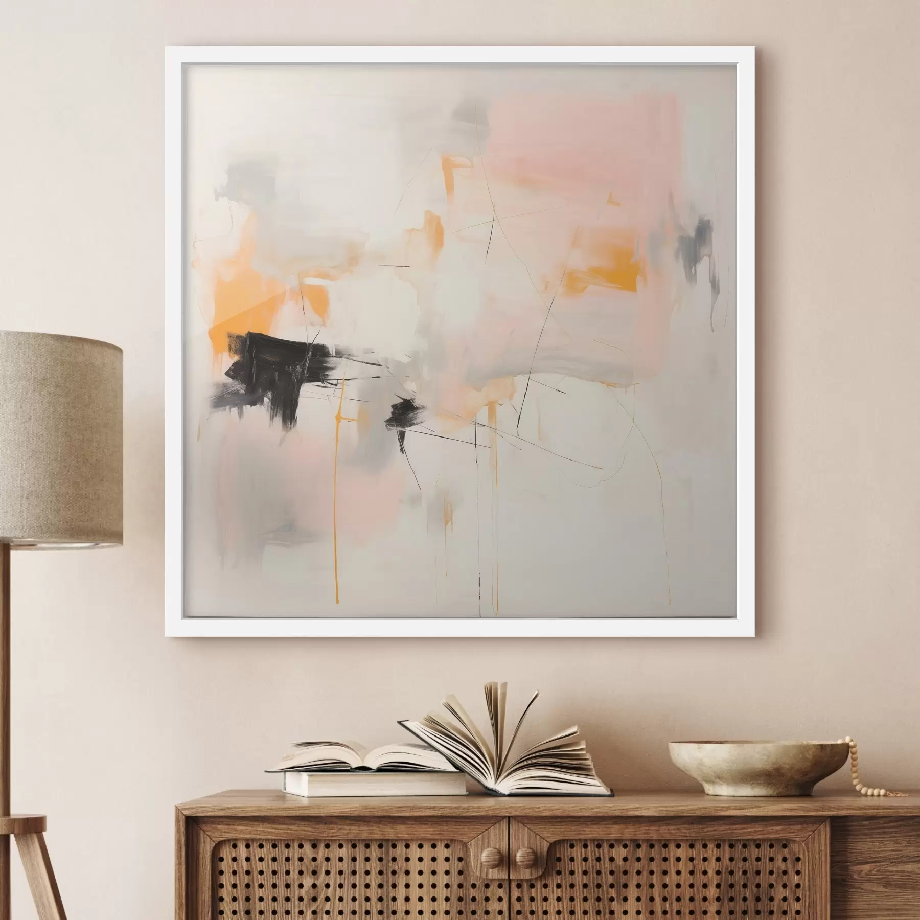 carta da parati Forme sfocate e tratti dinamici in una tecnica gestuale nr. f46639