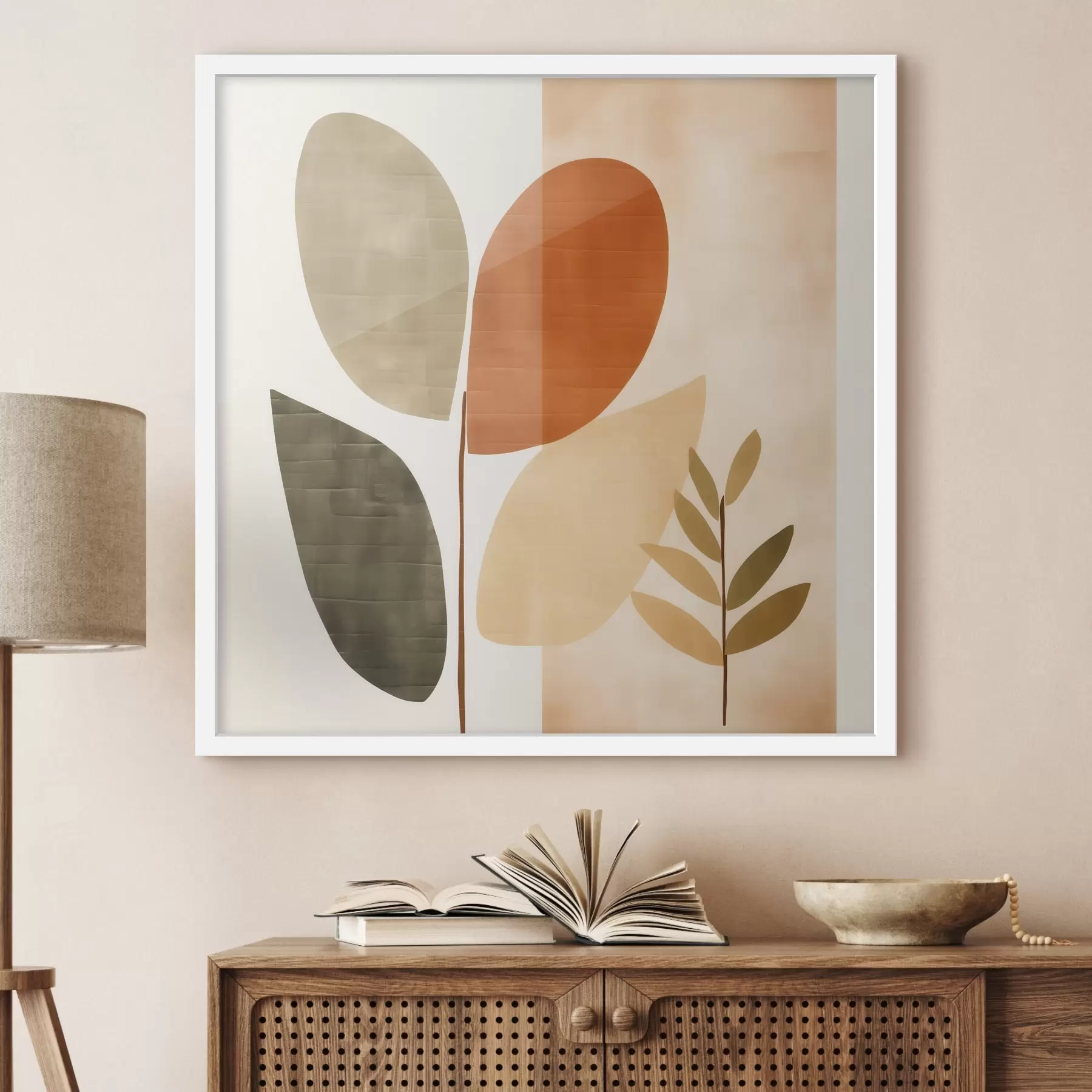 carta da parati Fogliame minimalista in stile artistico nr. f46644