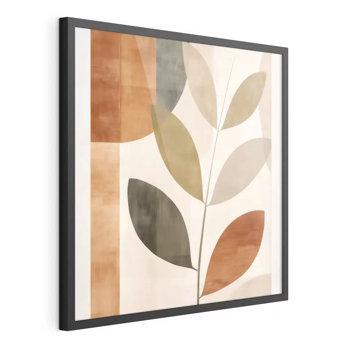 Poster Composizione di foglie calde in uno stile minimalista e lirico f46646