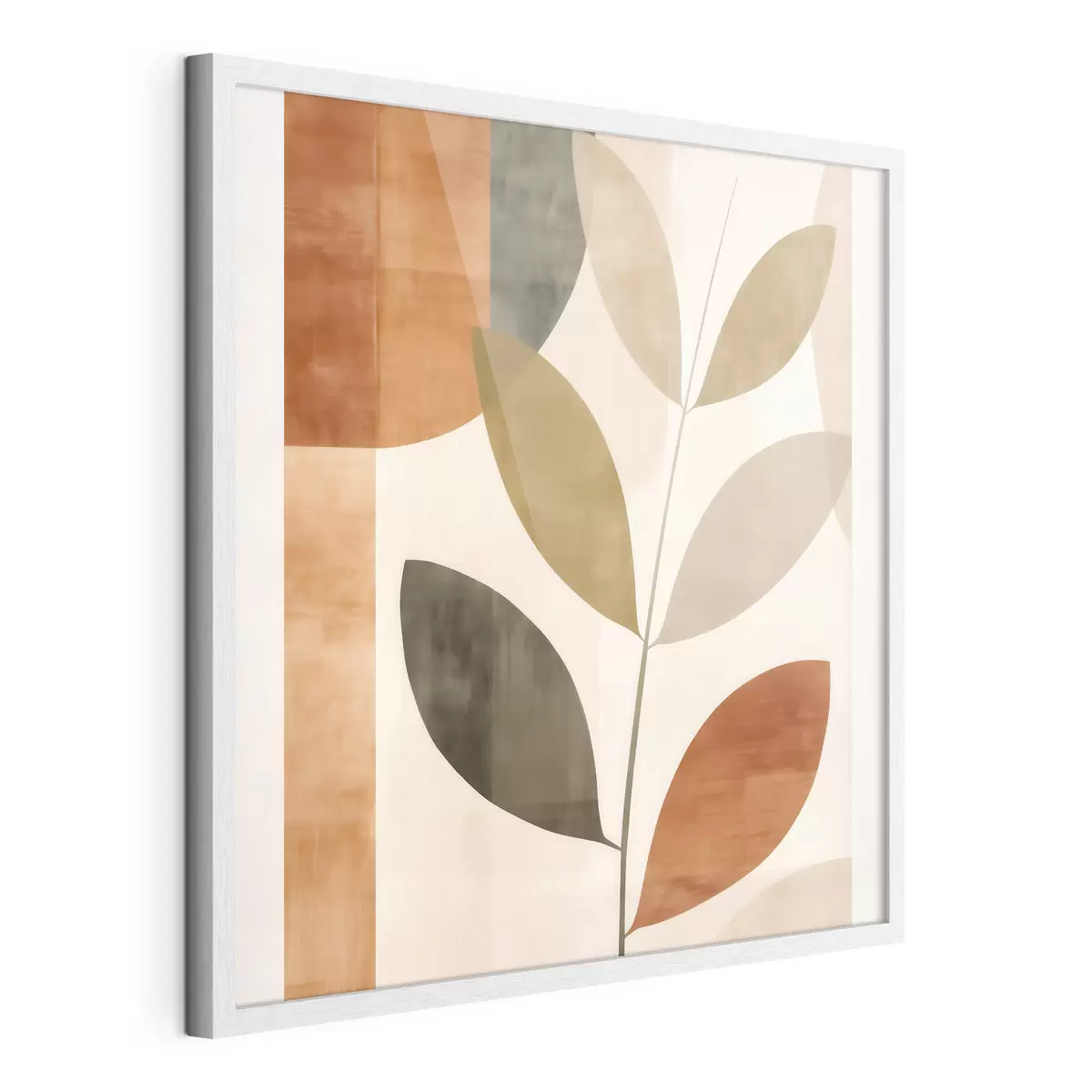 Poster Composizione di foglie calde in uno stile minimalista e lirico f46646